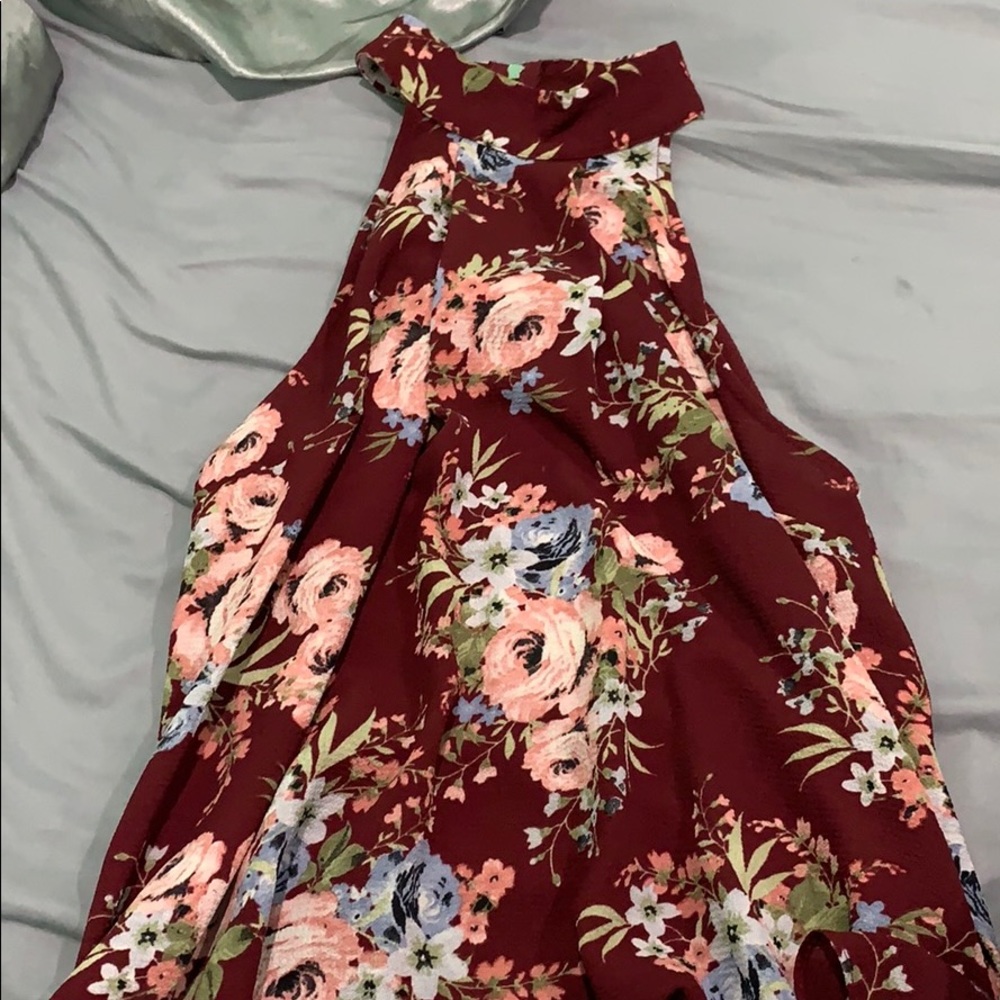 Floral halter top